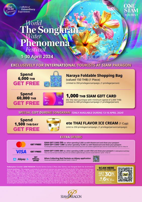 SIAM PARAGON Ultrasonic Water Festival 2024 Tourist Homepage