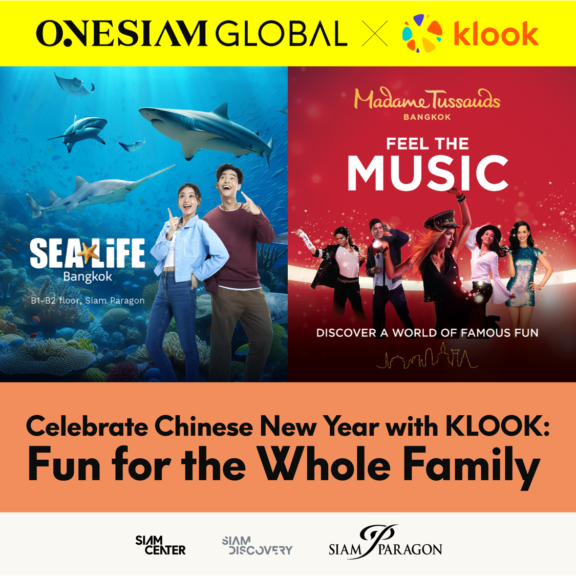 Celebrate Chinese New Year with KLOOK SEA LIFE Bangkok Ocean World & Madame Tussauds Experience